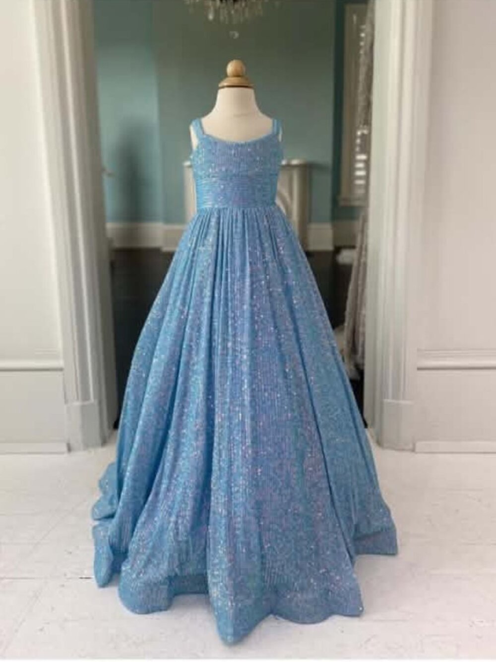 Sherri Hill light blue pageant dress little girl size 10